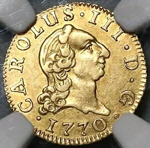 1770 NGC AU 58 �X�y�C�� 1/2 �G�X�N�[�h �J�[�� 3 �� �}�h���[�h ���� POP 1/3 (24070203C)