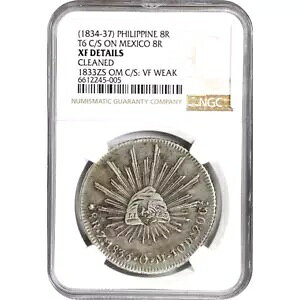 1834 �t�B���s�� 8 ���A�� �^�C�v VI �J�E���^�[�}�[�N 1833 ZS OM ���L�V�R NGC XF �N���[�j���O�ς�