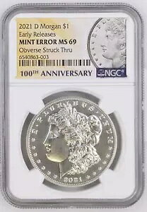 2021 D $1 �����K�� �V���o�[ �_���[ �`�� �~���g �G���[ NGC MS69 ER