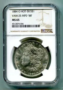 1884-O ���[�K�� �V���o�[ �h�� NGC MS65 HOT 50 VAM 25 MPD 88 �g�b�v �|�b�v 1/3 ���A