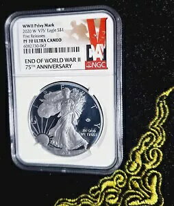 NGC �� PF70 �E���g�� �J���I 2020-W V75 �v���C�x�[�g �V���o�[ �C�[�O�����������[�X ��񎟐��E���̏I��