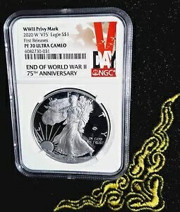 NGC �� PF70 �E���g�� �J���I 2020-W V75 �v���C�x�[�g �V���o�[ �C�[�O�����������[�X ��񎟐��E���̏I��