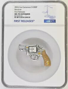 2024 �J�����[�� ���{���o�[�^ 2 �I���X 999 �V���o�[ NGC MS 70 �A���e�B�[�N�d�グ�̃t�@�[�X�g�����[�X