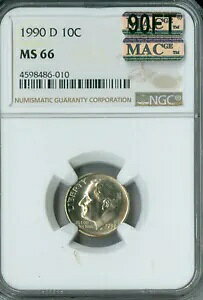 1990 D ���[�Y�x���g �_�C�� NGC MS66 MAC 90FT PQ 2ND �ō������A �X�|�b�g���X $2,250 �t�B�[�g *