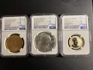 2020 �R�C���ƃN���j�N�� �W���[�W H. W. �u�b�V�� $1 NGC PF/MS - 3 �R�C�� �Z�b�g
