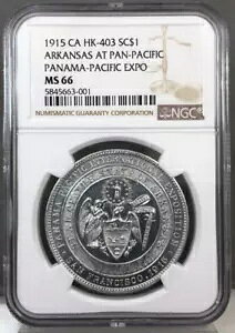 1915 CA HK-403 SC$1 �A�[�J���\�[ at Pan-Pacific Panama Pacific Expo ~ NGC MS66