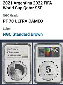 2021 A[` FIFA [hJbv 2022 J^[ 5 y\ v[t Vo[ .925 NGC PF70