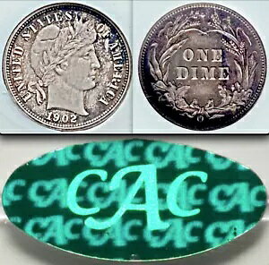 1902-O NGC MS62 CAC Pop ONE ? NGC Pop 135 �S�O���[�h ?? Barber Dime SEMI-KEY 10C