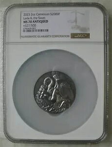 �J�����[�� 2000 �t���� 2023 �V���o�[ 2�I���X �R�C�� ���_�Ɣ��� NGC MS70 �A���e�B�[�N