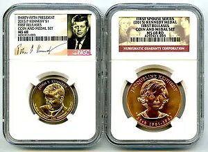 2015 KENNEDY NGC MS68 RD �t�@�[�X�g�z��҃h���R�C�� & ���_���Z�b�g�������[�X JP7