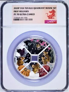 2020 P 4x1 �I���X �V���o�[ ��^ 4 �R�C�� �Z�b�g NGC PF70 �l�Y�~�̏ی�