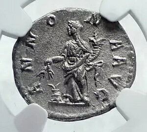 SEVERUS ALEXANDER �{���̌Ñ� 222AD �V���o�[ ���[�} �R�C�� ANNONA NGC i81600