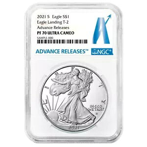 2021-S �v���[�t $1 �^�C�v 2 �A�����J�� �V���o�[ �C�[�O�� NGC PF70UC AR Advance �����[�X L...