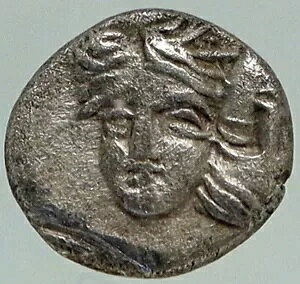 ISTROS IN THRACE �{���̌Ñ� 400BC ���A �V���o�[ OBOL GREEK �R�C�� NGC i84947