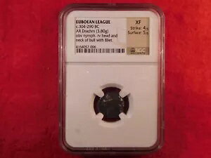 Euboean League Drachm - jt / u - NGC F -XF Strike 4/5 Surface 5/5B