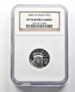 PF70 UCAM 2002-W $25 �A�����J�� �v���`�i �C�[�O�� 1/4 �I���X �v���`�i NGC *2236