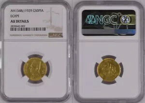 GWvg KM# 353 50 PIASTRES AH1348//1929 EGYPT G50PIA AU ڍ