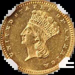 1873 �^�C�v 3 �C���f�B�A�� �v�����Z�X �S�[���h $1 �I�[�v�� 3 NGC MS61 �i�C�X �A�C �A�s�[�� �i�C�X �X�g���C�N