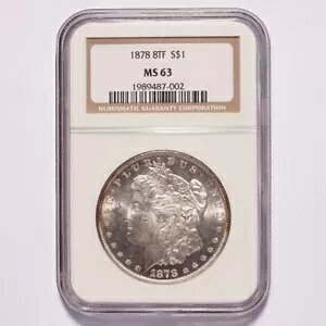 1878 ���[�K�� �V���o�[ �_���[ 8 �e�[�� �t�F�U�[ NGC MS63