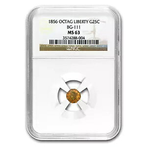 1856 ���o�e�B �I�N�^�S�i�� 25 �Z���g �S�[���h MS-63 NGC (BG-111)