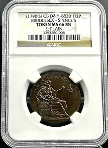 1790N GB DH-883B ~hZbNXEXyX 1/2 yj[ Rh g[N NGC MS66 BN