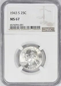 1943 S Vg NH[^[ NGC MS-67 ~fBA S FS-502 (xȂ)