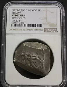 (1724-8) �t�B���b�v V 8 ���A�� COB ���L�V�R NGC VF ���͎� D �V���o�[�A���n���� 1700 �N��