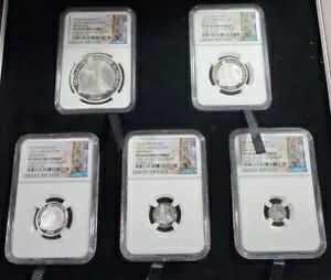 2016 ���������� 5 �R�C�� �V���o�[ �v���[�t �u���^�j�A �Z�b�g NGC PF69 �ŏ��� 250 ���̂��� 1 �� ���A