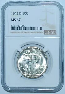 1943 D NGC MS67 �E�H�[�L���O ���o�e�B �n�[�t�_���[