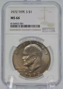 1972 P ^Cv 3 AC[n[ ACN Vo[ $1 h - Vo[ - NGC MS66 (BT374)