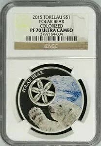 2015 POLAR BEAR �g�P���E PF70 �E���g�� �J���I $1 �R�C�� 1 �I���X 0.999 �V���o�[ �~���g 1/1500!