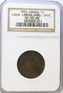 1891 Ji_Y[W 1 Zg - NGC F - 傫ȗt/ȓt - XF45 BN