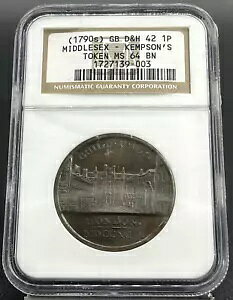 {1790 N} CMX DH-42 ~hZbNX Pv\ 1 yj[ Rh g[N NGC MS64BN