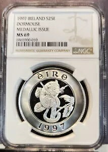 1997 �A�C�������h �V���o�[ 25 ���[�� ���}�l ���_�����s NGC MS 69 ���A �W�F�� �g�b�v �|�b�v