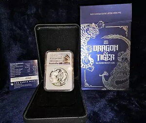 2018 P オーストラリア 2 オンス ドラゴン & タイガー NGC PF70 ウルトラ カメオ 初日生産