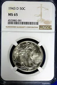 1943 D NGC MS65 �E�H�[�L���O ���o�e�B �n�[�t�_���[!! #A9932