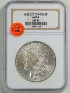 1883-O/O $1 ���[�K�� �V���o�[ �_���[ MS64 NGC 230641-007 VAM-4 Top-100 Gen. 8 �z���_�[