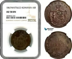 AK104A[}jAAL IA10 Bani 1867 Watt&CoAo[~KǁANGC AU58BN