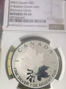 2022 $5 �_�C�������h �O���b�^�[ ���o�[�X �v���[�t NGC MS69 ����������f�B�A���g �N���E��