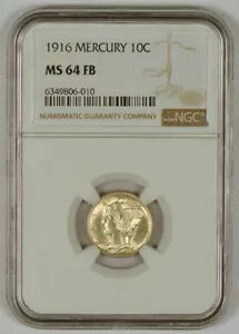 1916 �}�[�L�����[ �_�C����݁A�t�B���f���t�B�A�����ǁANGC �O���[�h MS64 FB �t���o���h