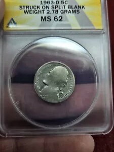 �G���[ �W�F�t�@�[�\�� �j�b�P�� �X�v���b�g �u�����N ANACS MS62 �d�� 2.78 �O���� 1963-D