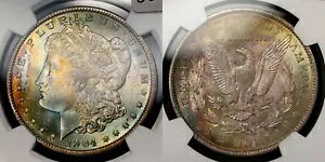 1904-O $1 ���[�K�� �V���o�[ �_���[ - VAM-22A2 - ���C���{�[ �g�[�j���O - NGC MS 64 - B2100