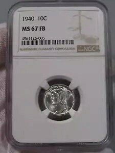 BU GEM �t���o���h 1940 �V���o�[ �}�[�L�����[ �_�C�� NGC MS67 FB�B #2