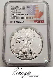 2019-W �A�����J�� �V���o�[ �C�[�O�� �v���C�h �I�u �c�[ �l�[�V�����Y US �Z�b�g NGC �G���n���X�h ���u PF70