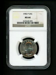 1983-P US Vg NH[^[ 25c .25 NGC MS66 ʕ ̕\
