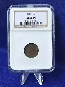 1866 CfBA wbh Zg 1 Zg yj[ *NGC XF40 BN ɏ㎿* vȓtRC