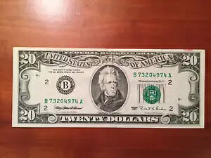 1995 A $20 j[[N (B) Fed Res Note Fr 2081-B - NXv AU - B73204974A