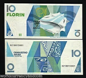 ARUBA 10 FLORIN P-7 1990 CALCO �C���f�B�A�� �R���` UNC �J���u�C���� ����