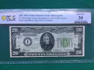 1934�N �~�l�A�|���X 20�h�� �C�G���[�O���[���A�M������ PCGS-30 ���ɏ㎿