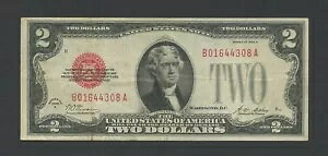 米国 2 ドル 1928A 法定通貨ジェファーソン Fr.1502 紙幣